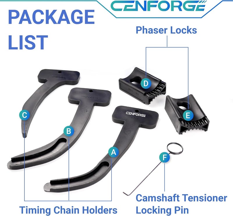 CENFORGE Store 3.6 Pentastar Timing Tool Kit, 3.6L Camshaft Phaser Timing Chain Lock Tool Set Compatible with 2011 to 2019 Chrysler Dodge Jeep Ram, Replace 10200A 10202 10369A - Image 2
